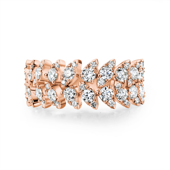 1.5 ctw. Aerial Double Dewdrop Ring in 18K Rose Gold