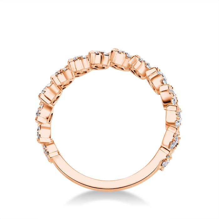 1.5 ctw. Aerial Double Dewdrop Ring in 18K Rose Gold