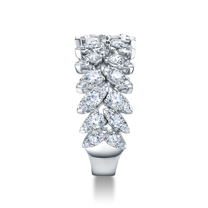 1.5 ctw. Aerial Double Dewdrop Ring in Platinum