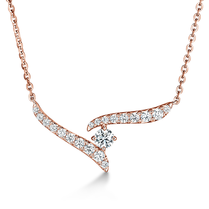 0.3 ctw. Vela Crossover Pendant in 18K Rose Gold