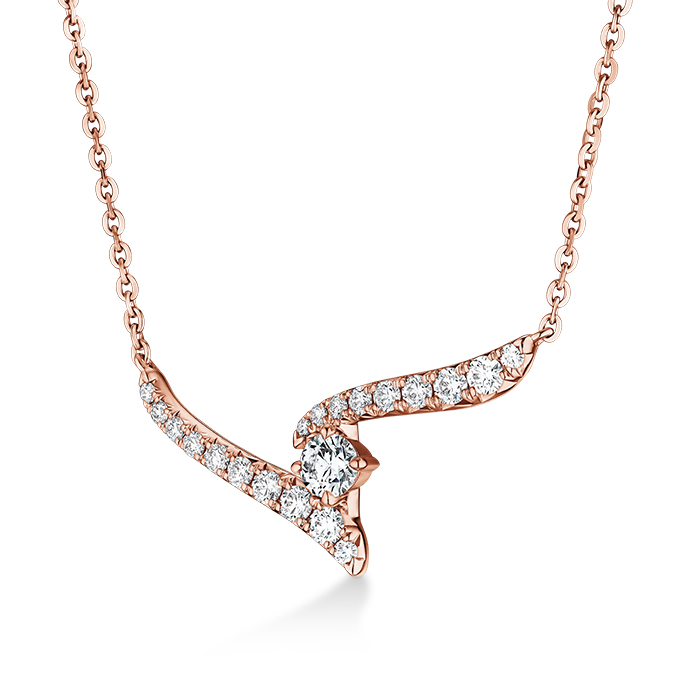 0.3 ctw. Vela Crossover Pendant in 18K Rose Gold
