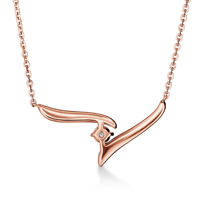 0.3 ctw. Vela Crossover Pendant in 18K Rose Gold