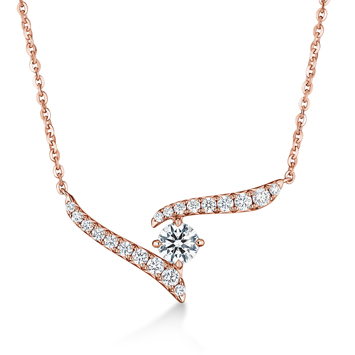 0.4 ctw. Vela Crossover Pendant in 18K Rose Gold