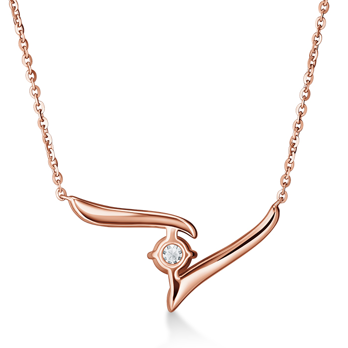 0.4 ctw. Vela Crossover Pendant in 18K Rose Gold