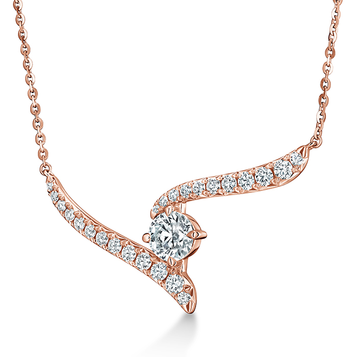 0.85 ctw. Vela Crossover Pendant in 18K Rose Gold