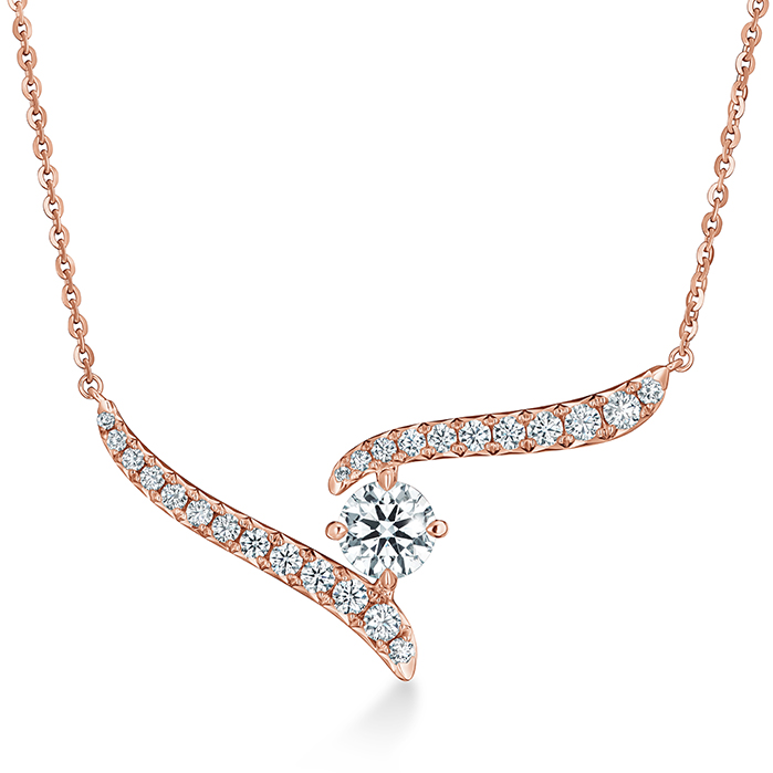 1 ctw. Vela Crossover Pendant in 18K Rose Gold