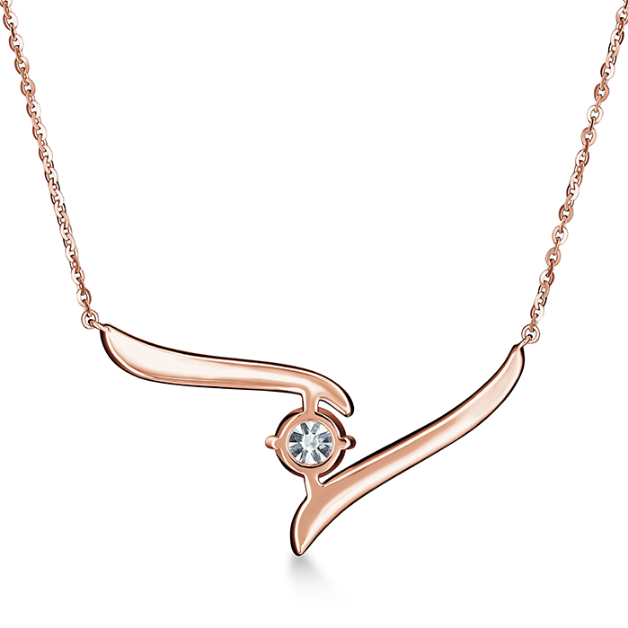 1 ctw. Vela Crossover Pendant in 18K Rose Gold
