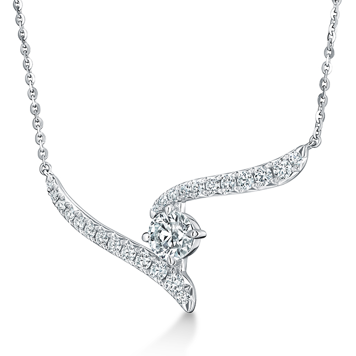 0.85 ctw. Vela Crossover Pendant in 18K White Gold