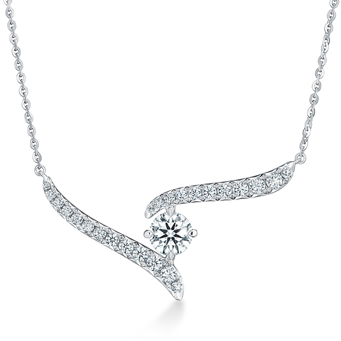 1 ctw. Vela Crossover Pendant in 18K White Gold