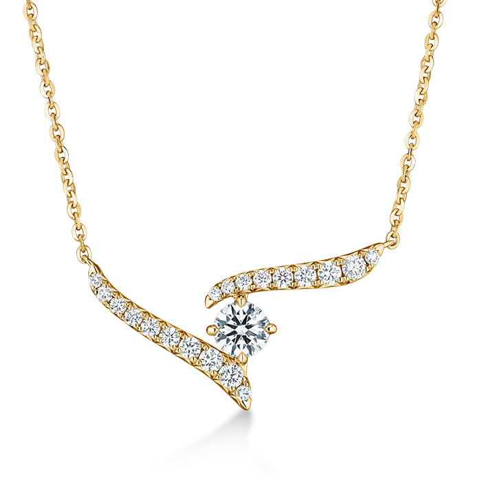 0.4 ctw. Vela Crossover Pendant in 18K Yellow Gold