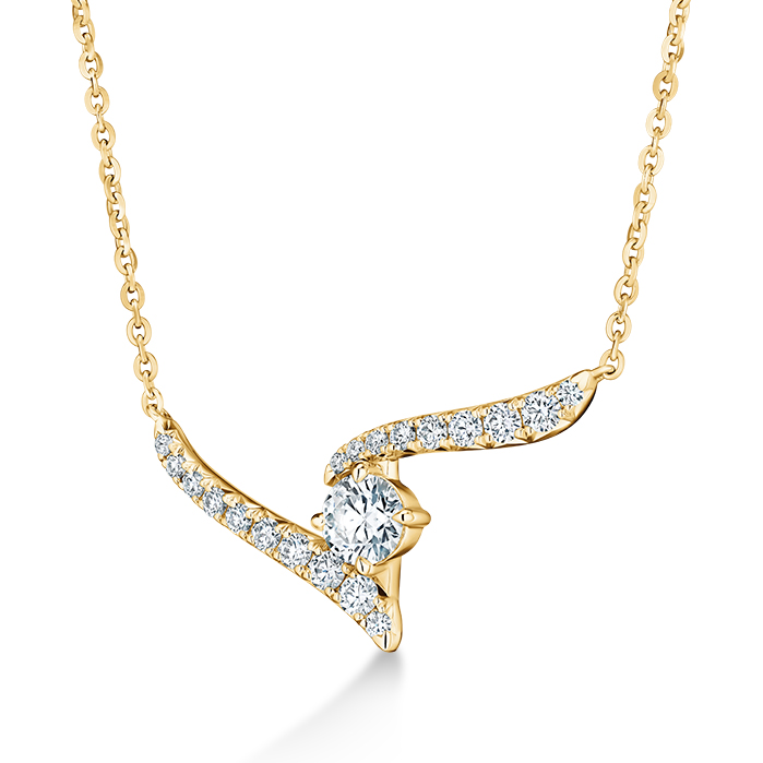 0.4 ctw. Vela Crossover Pendant in 18K Yellow Gold