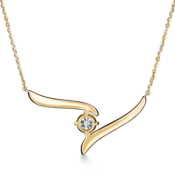 1.3 ctw. Vela Crossover Pendant in 18K Yellow Gold