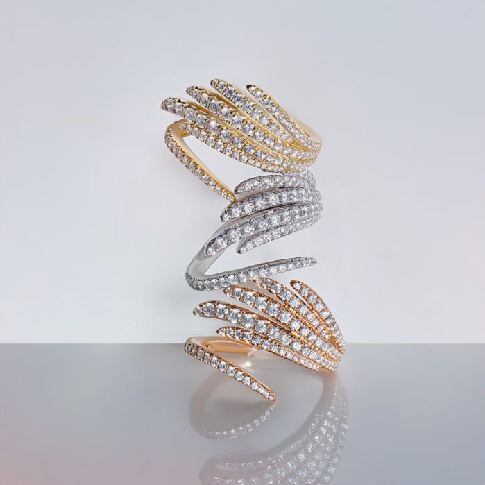 0.9 ctw. Vela Cocktail Ring in 18K Rose Gold