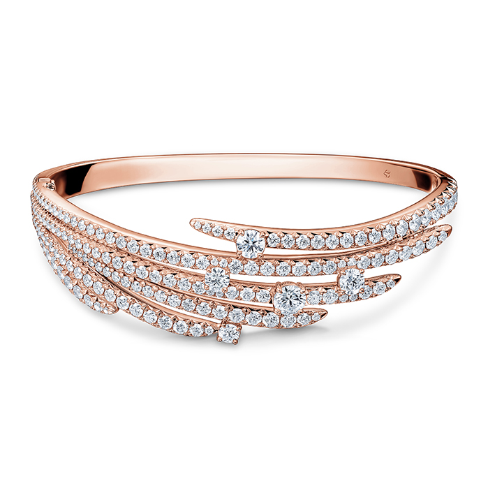 4.3 ctw. Vela French Cut PavÃ© Bangle in 18K Rose Gold