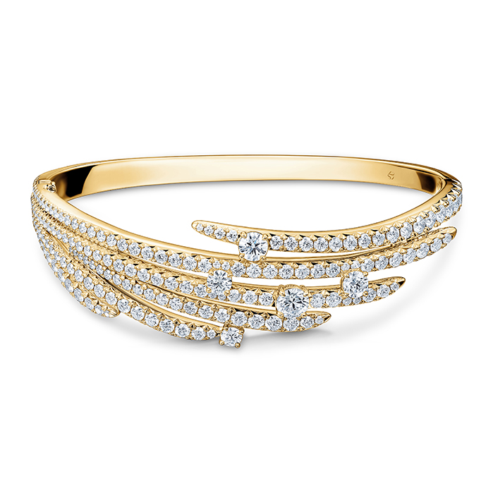 4.3 ctw. Vela French Cut PavÃ© Bangle in 18K Yellow Gold