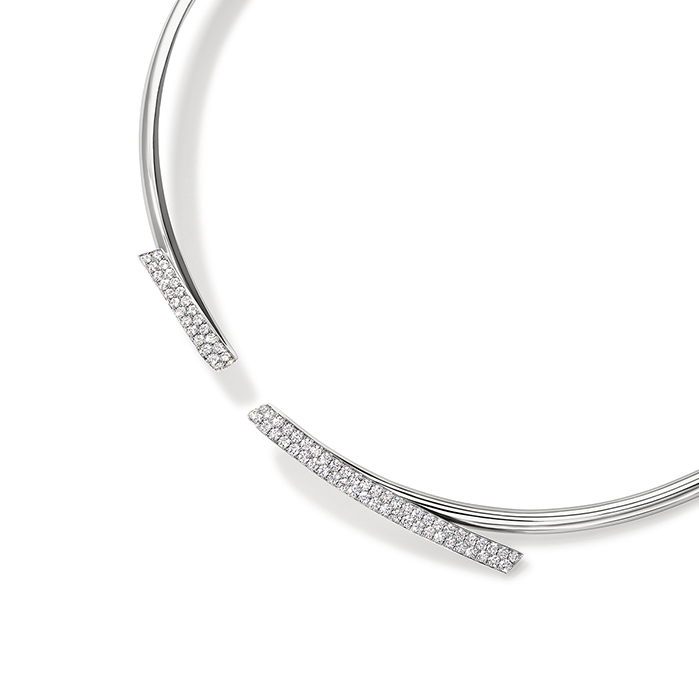1.6 ctw. INSIDE/OUT Diamond Flip Choker in 18K White Gold