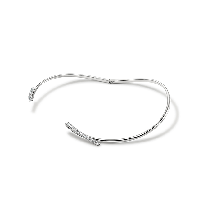 1.6 ctw. INSIDE/OUT Diamond Flip Choker in 18K White Gold