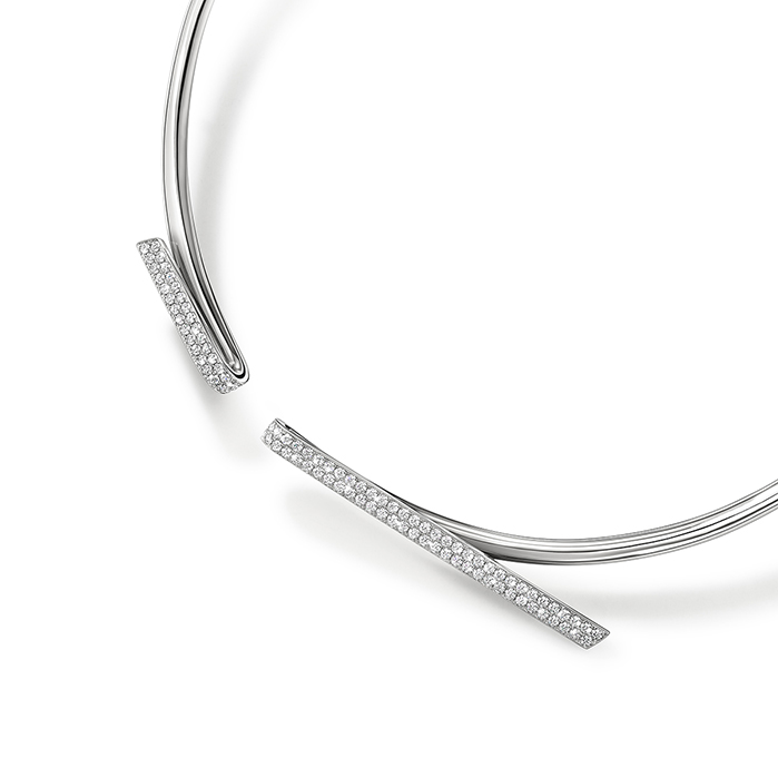1.9 ctw. INSIDE/OUT Diamond Flip Choker in 18K White Gold