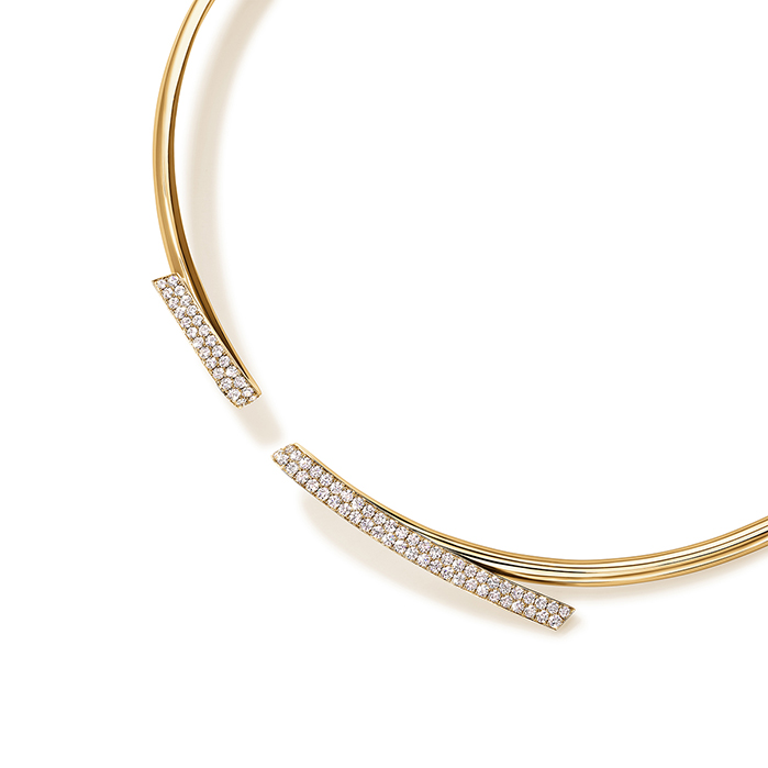 1.6 ctw. INSIDE/OUT Diamond Flip Choker in 18K Yellow Gold