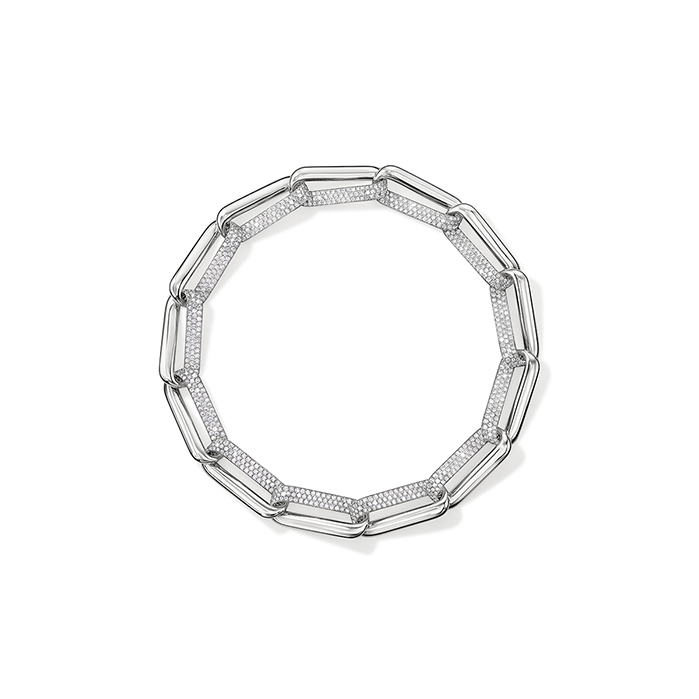 INSIDE/OUT Diamond Link Necklace in 18K Rose Gold