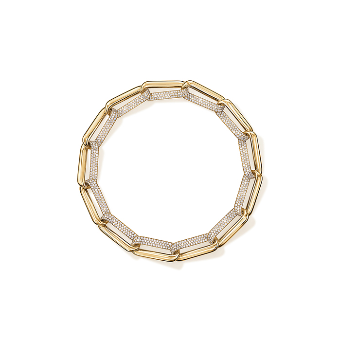 INSIDE/OUT Diamond Link Necklace in 18K Yellow Gold