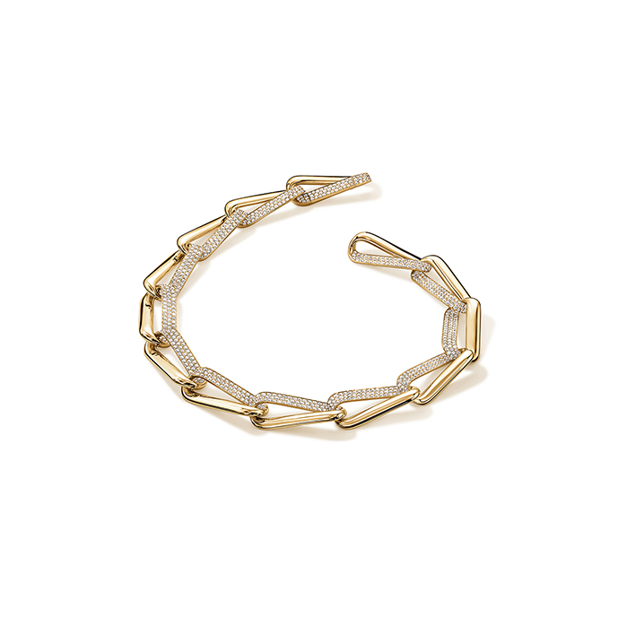 INSIDE/OUT Diamond Link Necklace in 18K Yellow Gold