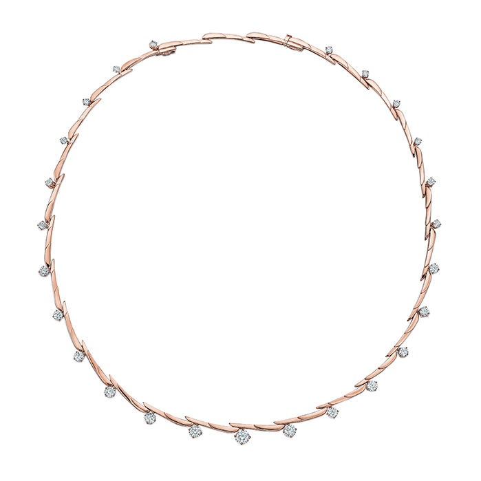 4.25 ctw. Vela Crossover Necklace in 18K Rose Gold