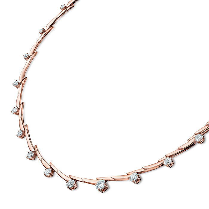4.25 ctw. Vela Crossover Necklace in 18K Rose Gold