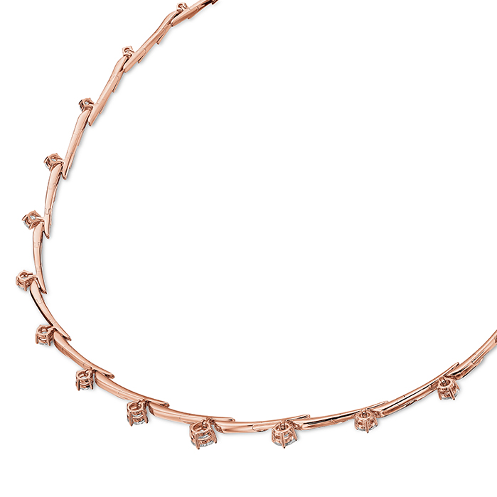 4.25 ctw. Vela Crossover Necklace in 18K Rose Gold