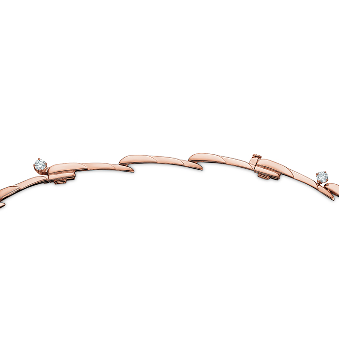 4.25 ctw. Vela Crossover Necklace in 18K Rose Gold