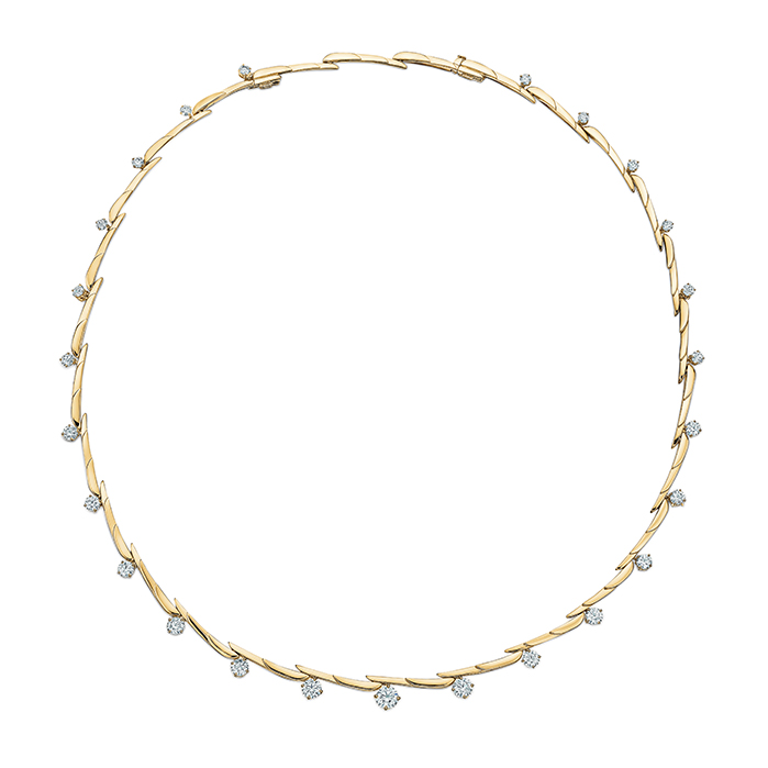 4.25 ctw. Vela Crossover Necklace in 18K Yellow Gold