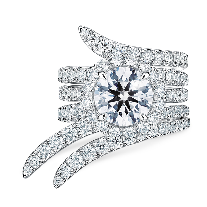 1 ctw. Vela Double Row PavÃ© Ring in Platinum
