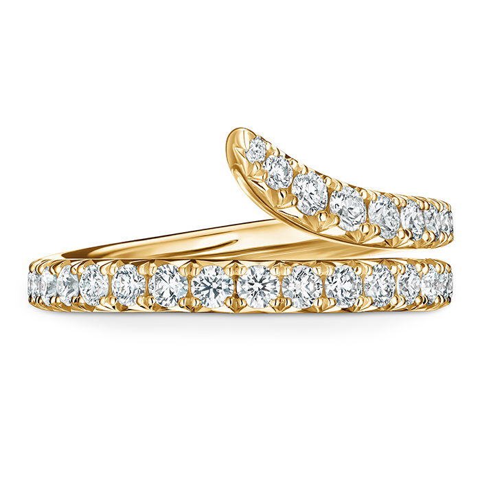 1 ctw. Vela Double Row PavÃ© Ring in 18K Yellow Gold