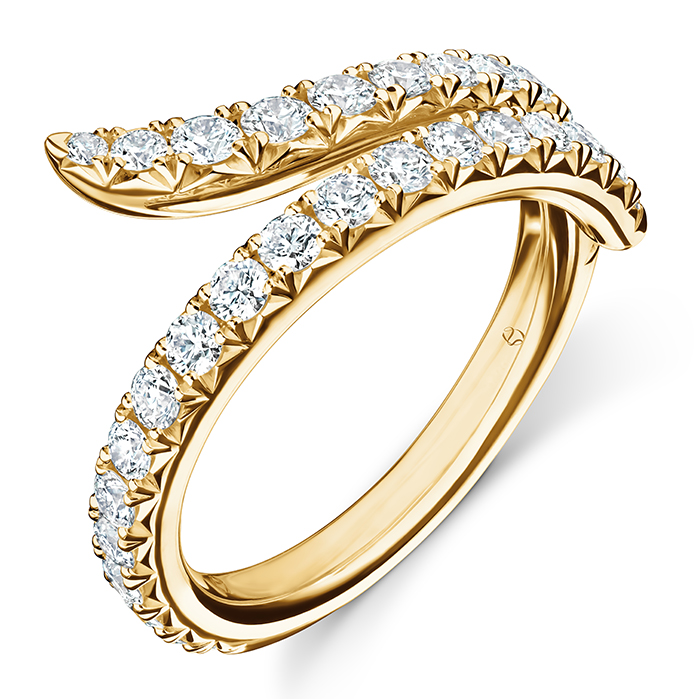 1 ctw. Vela Double Row PavÃ© Ring in 18K Yellow Gold