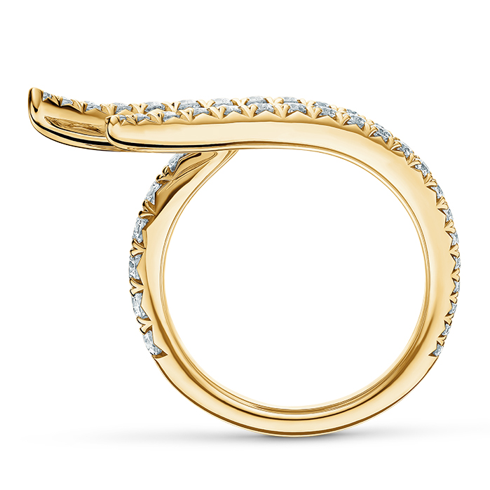 1.3 ctw. Vela Triple Row PavÃ© Ring in 18K Yellow Gold
