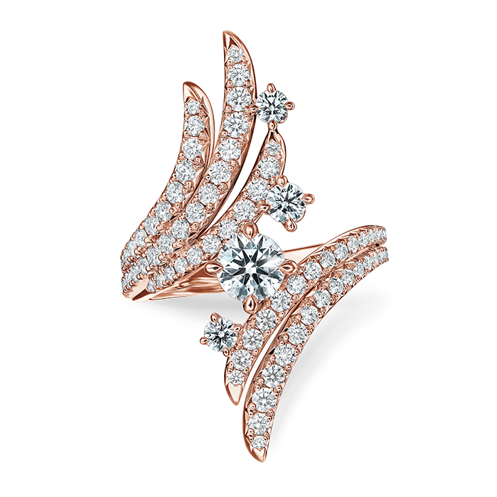 1.75 ctw. Vela Bypass Cocktail Ring in 18K Rose Gold