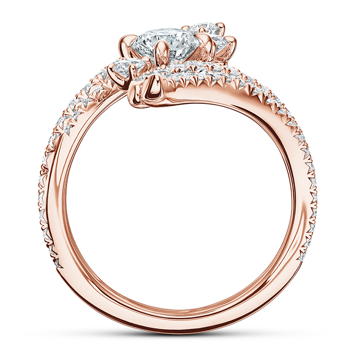 1.75 ctw. Vela Bypass Cocktail Ring in 18K Rose Gold