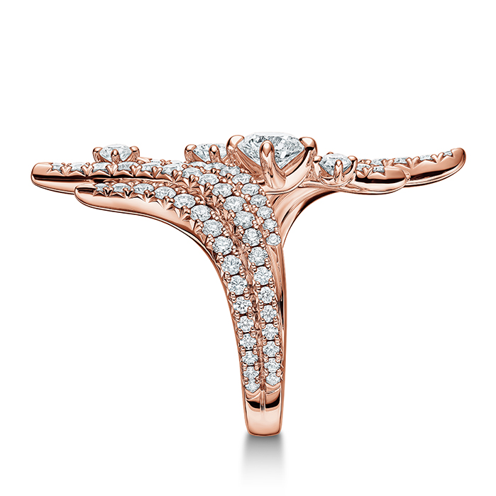 1.75 ctw. Vela Bypass Cocktail Ring in 18K Rose Gold