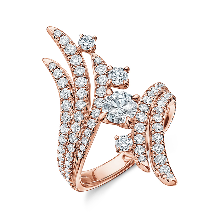 1.75 ctw. Vela Bypass Cocktail Ring in 18K Rose Gold