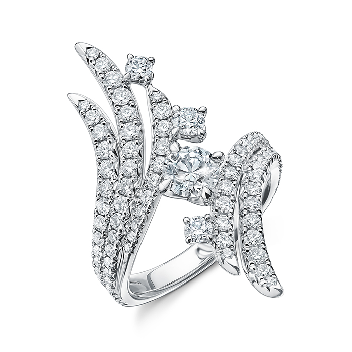 1.75 ctw. Vela Bypass Cocktail Ring in 18K White Gold