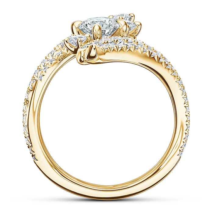 1.75 ctw. Vela Bypass Cocktail Ring in 18K Yellow Gold