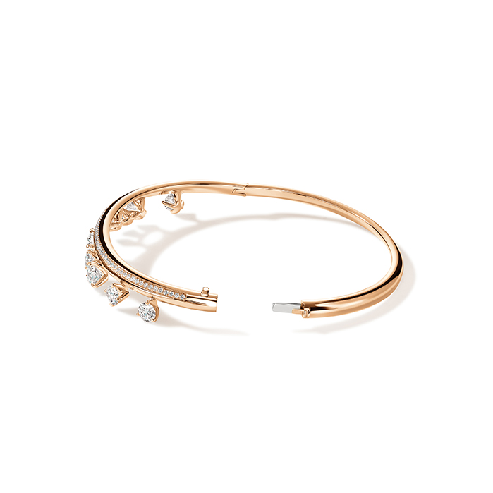 2.5 ctw. Barre Floating Diamond PavÃ© Bangle in 18K Rose Gold