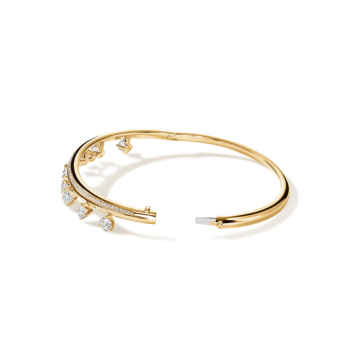 2.5 ctw. Barre Floating Diamond PavÃ© Bangle in 18K Yellow Gold