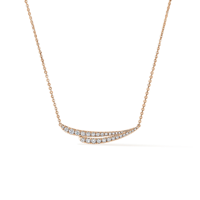 0.4 ctw. VELA French Cut PavÃ© Diamond Pendant Necklace in 18K Rose Gold