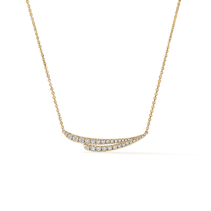 0.4 ctw. VELA French Cut PavÃ© Diamond Pendant Necklace in 18K Yellow Gold