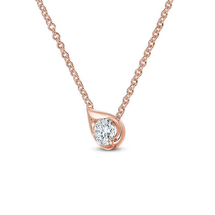0.3 ctw. LU Droplet Pendant in 18K Rose Gold