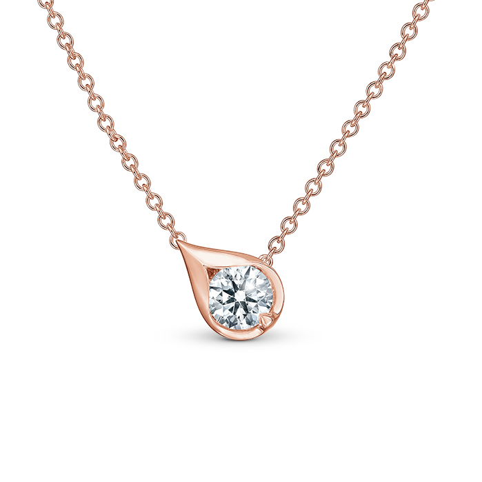 0.5 ctw. LU Droplet Pendant in 18K Rose Gold