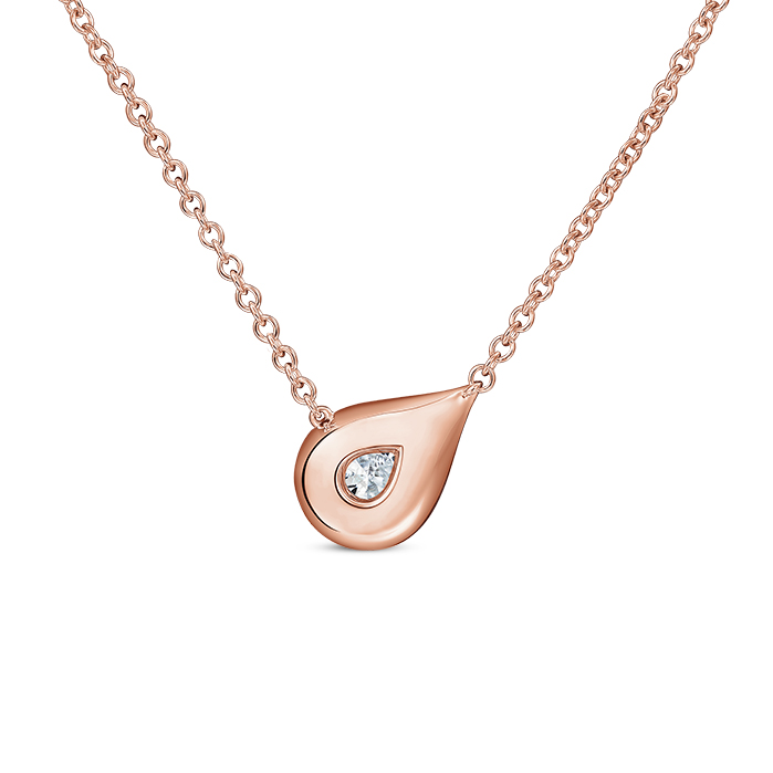 0.5 ctw. LU Droplet Pendant in 18K Rose Gold