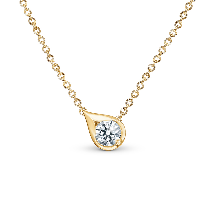 0.3 ctw. LU Droplet Pendant in 18K Yellow Gold