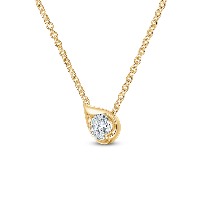 0.3 ctw. LU Droplet Pendant in 18K Yellow Gold